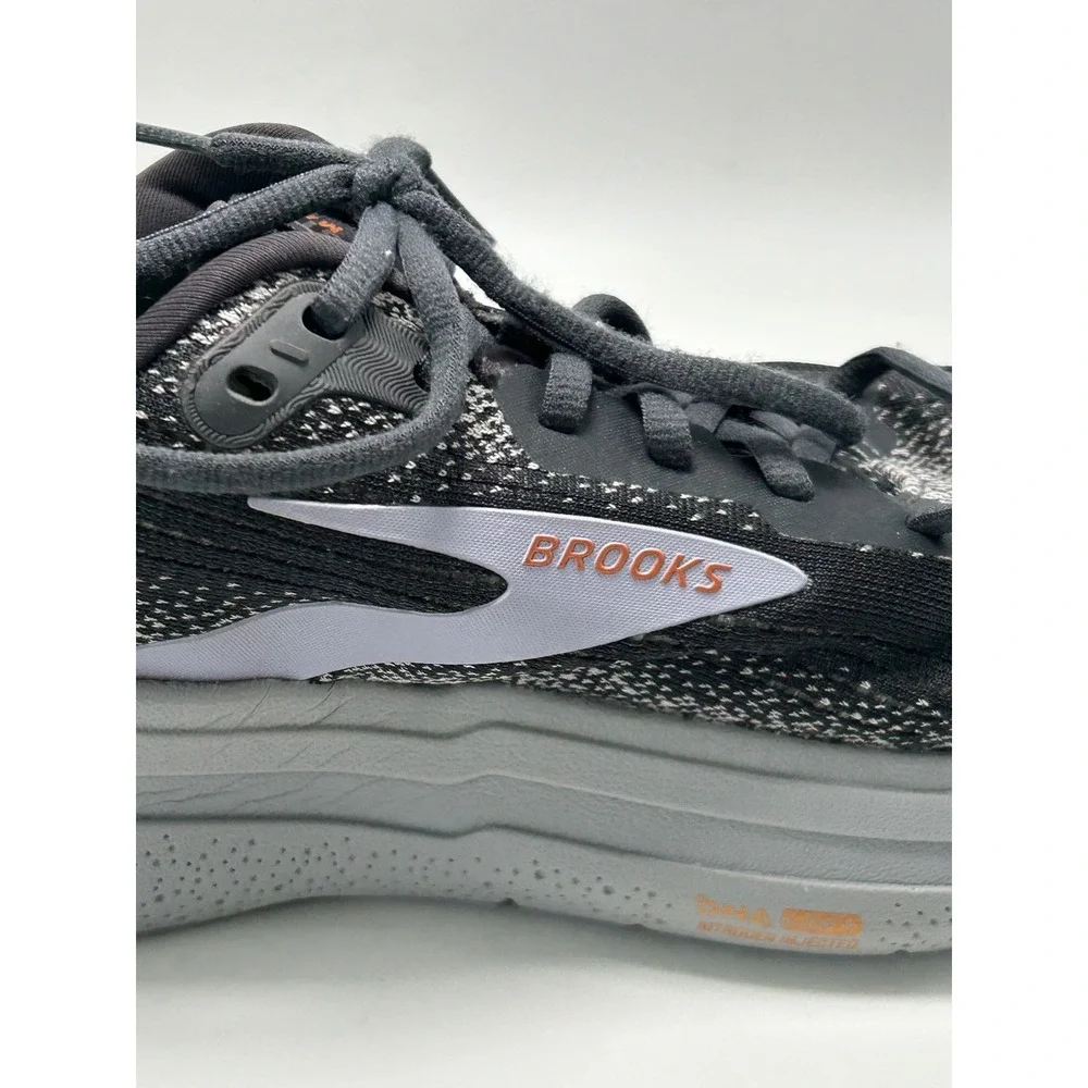 Brooks Ghost Max 2 Running Shoes Womens 7.5 Wide D Black Grey Cushion